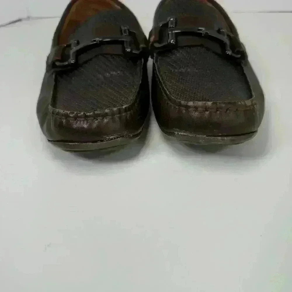 Alfani Len Driver with Bit Loafer Brown Leather Men Size 7M - Picture 3 of 7